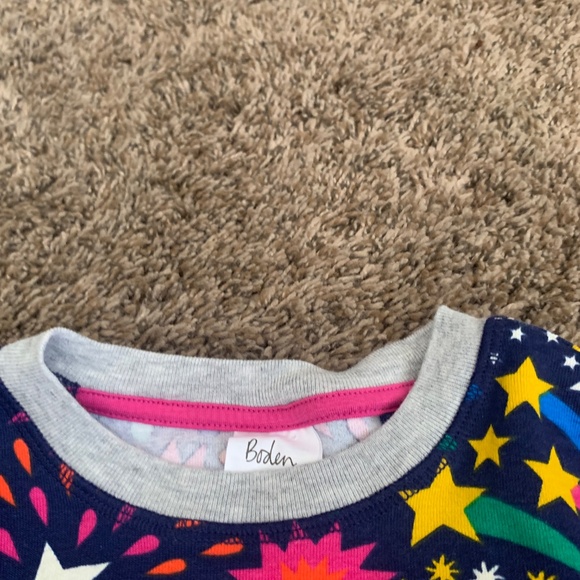 Boden Fireworks 2pc Snug Long John Pajamas Set 7Y Glow in Dark Cotton Pjs - Picture 6 of 9